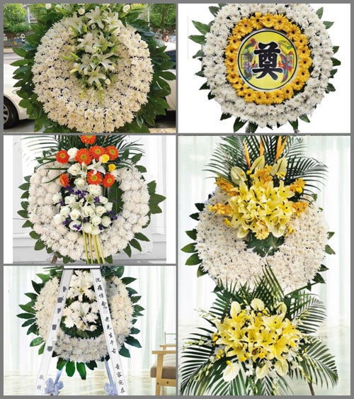 山东青岛莱西市水集街道水集二村花圈速递